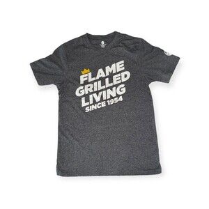 Burger King Employee Flame Grilled Living T Shirt Size Medium Fast Food Uniform